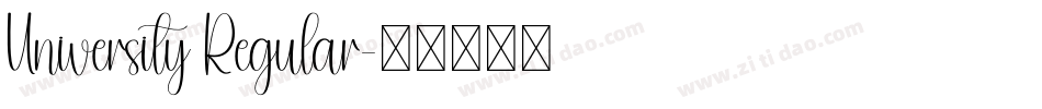 University Regular字体转换